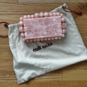 Cult Gaia Light Pink Acrylic Eos Clutch
